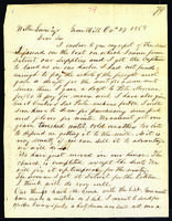 Letter to Walter Lowrie from Peter Dougherty, Grove Hill, October 27, 1858.
