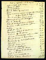 Bill of expenses, P. Dougherty, August 1838.