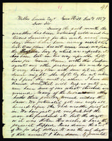 Letter to Walter Lowrie from Peter Dougherty, Grove Hill, December 1, 1857.