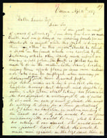 Letter to Walter Lowrie from Peter Dougherty, Omena, April 15, 1859.