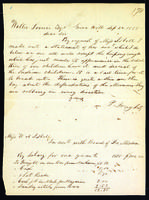 Letter to Walter Lowrie from Peter Dougherty, Grove Hill, September 22, 1855.