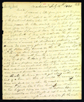 Letter to Daniel Wells from Peter Dougherty, Mackinac, July 15, 1841.