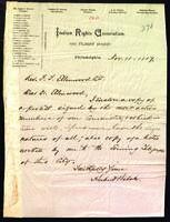 Letter to F.F. Ellenwood from Herbert Welsh, November 11, 1887.
