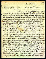 Letter to Walter Lowrie from Peter Dougherty, New Mission, December 24, 1853.