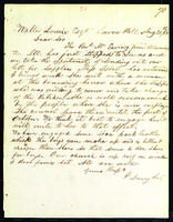 Letter to Walter Lowrie from Peter Dougherty, Grove Hill, August 30, 1858.
