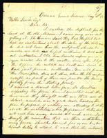 Letter to Walter Lowrie from Peter Dougherty, Omena, Grand Traverse, July 22, 1858.