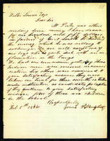 Letter to Walter Lowrie from Peter Dougherty, February 5, 1854.