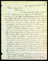 Letter to Walter Lowrie from Peter Dougherty, Grove Hill, January 12, 1858.