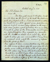 Letter to J.C. Lowrie from Peter Dougherty, Beloit, August 8, 1871.