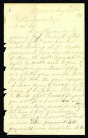 Letter to Walter Lowrie from Peter Dougherty, Omena, August 27, 1866.