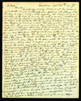 Letter to Daniel Wells from Peter Dougherty, Mackinac, September 25, 1839.