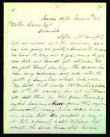 Letter to Walter Lowrie from Peter Dougherty, Grove Hill, June 14, 1861.