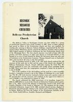 History of Bellevue Presbyterian Church, Caledonia, Missouri.