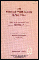 The Christian world mission in our time.