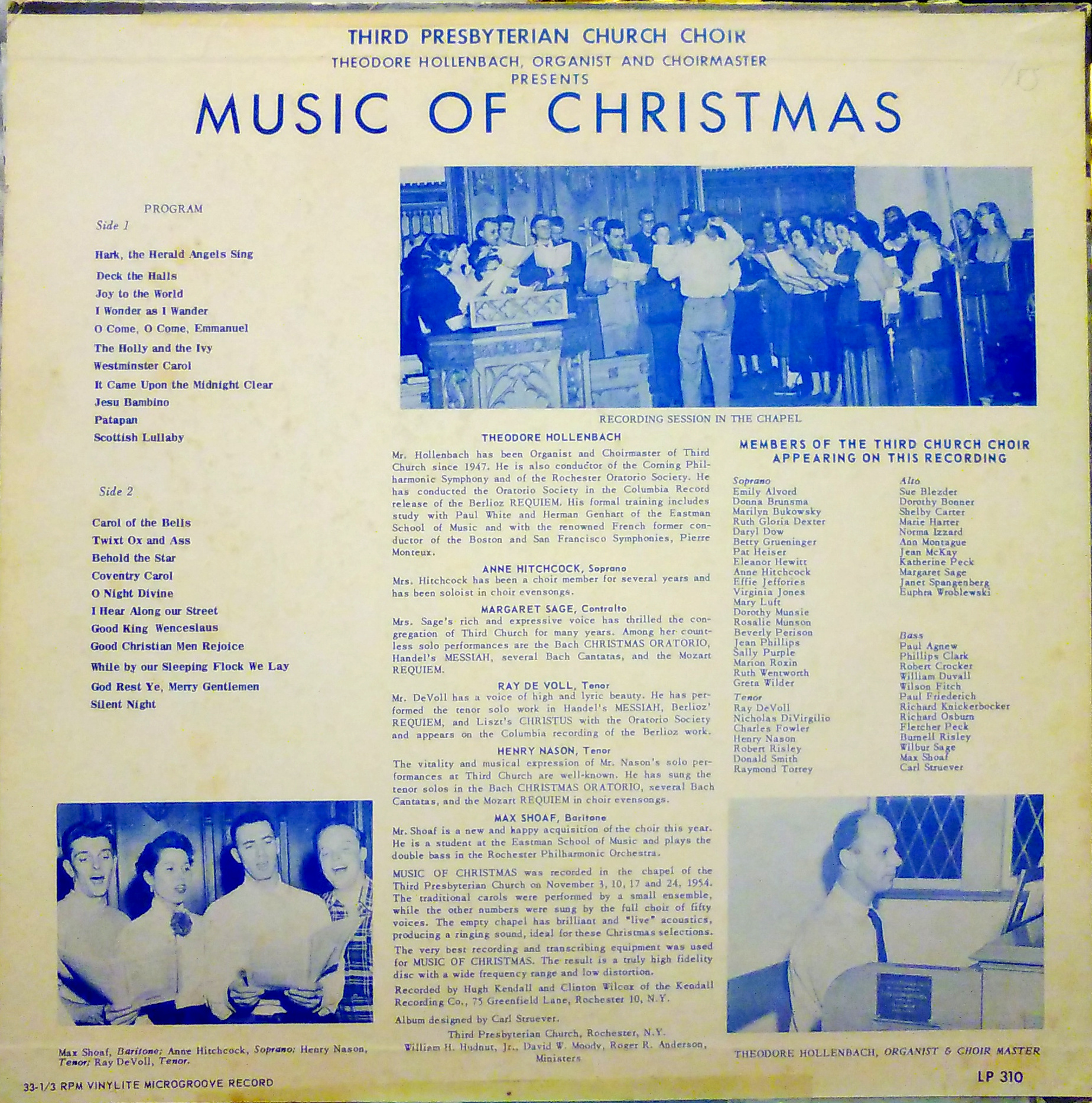 Music of Christmas, Third Presbyterian Church, Rochester, N.Y., side 2.